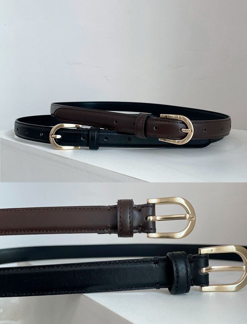 Basic leather belt (소가죽 | 블랙, 브라운 2컬러)