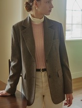 [Torisyang MADE] Classic oversized blazer _ Brown (Premium virgin wool)